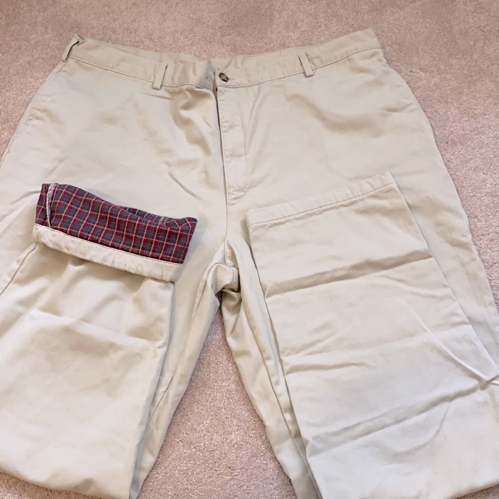 L.L. Bean lined khaki pants